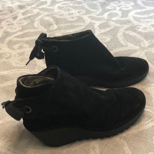 Fly London black suede, size 38, 7